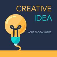 creatief succes idee banner vector