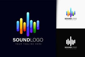 geluid logo-ontwerp met verloop vector