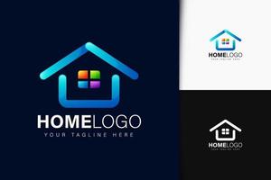 huis logo ontwerp met verloop vector