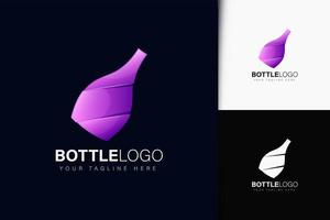 fles logo-ontwerp met verloop vector