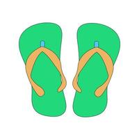 slippers in doodle-stijl. vector