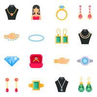 Sieraden Icons Set vector