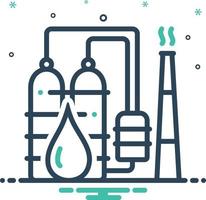 mixpictogram voor petrochemie vector