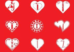 ik brief logo met liefde icoon, Valentijnsdag ontwerpsjabloon vector