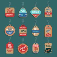 Verkoop Tags Set vector