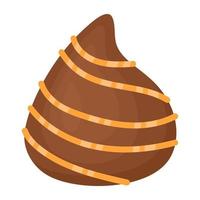 druppelvorm chocolade vector