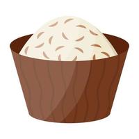 chocolate chip cupcake vector