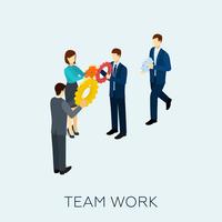 Teamwork Concept isometrisch vector