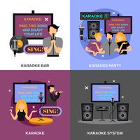 karaoke flat set vector