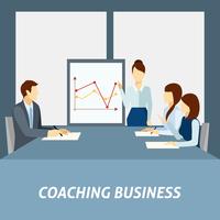 Succesvolle poster voor zakelijke coaching vector