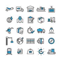 Logistiek Icons Set vector