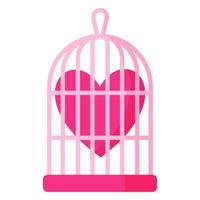 vogelkooi met een hart. bruiloft en valentijn dag concept. vector