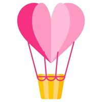 roze hartvormige ballon. bruiloft en valentijn dag concept. vector