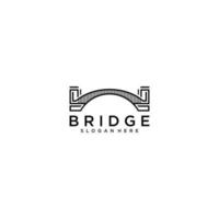 bridge-logo dat uniek en gemakkelijk te herkennen en te onthouden is vector