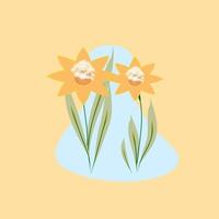 bloem en blad pictogram vectorillustratie voor patroon vector