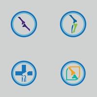 bot gezondheidszorg logo en symbool vector illustratie ontwerpsjabloon