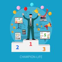 Champion Life Concept vector