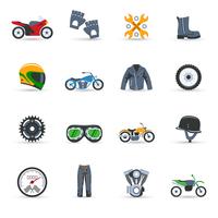 Motorfiets Icons Set vector