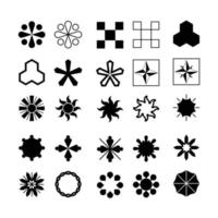 set van ster iconen collectie in verschillende stijlen. sterillustraties die geschikt zijn voor elementen zoals sneeuwvlokken, fonkelende items, decoratie, enz. vector