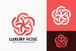 luxe roos logo vector ontwerp. merkidentiteit embleem, ontwerpen concept, logo's, logo element voor sjabloon.