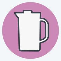 icon juicer - kleur partner stijl - eenvoudige illustratie, bewerkbare lijn vector