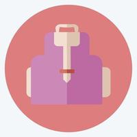 icon bag pack - vlakke stijl - eenvoudige illustratie, bewerkbare beroerte vector