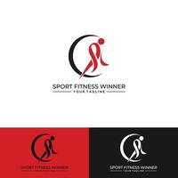 vector artistieke schets van abstracte menselijke silhouet geïsoleerd. sport logo illustratie sjabloon.