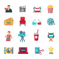 Filmmaking Icons Set vector