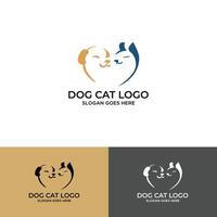 kat gegraveerd in een witte hond. dier logo concept vector