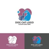 kat gegraveerd in een witte hond. dier logo concept vector