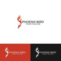 phoenix logo ontwerpsjabloon. vector illustratie