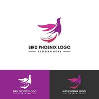 phoenix logo desain sjabloon. vector illustratie