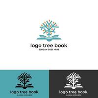 logo concept voor boom en boek vector