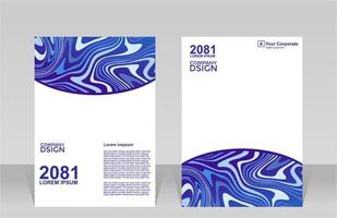 bedrijf boekomslag trendy acryl vloeistof vector blauw afgerond wit backgroundtemplate design.eps