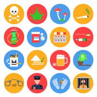 Drugs Icons Set vector