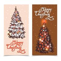 Kerstbanners instellen vector