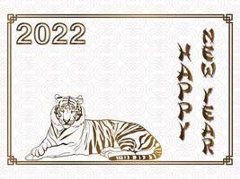 chinees nieuwjaar 2022 gouden jaar van de tijger. achtergronden, banners, kaarten, posters. oosterse dierenriem symbool van 2022. vector