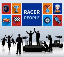 Racers Concept Illustratie vector