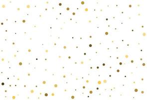 kerst klassieke polka dot confetti. gouden ronde confetti. vector