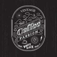 vintage frame grens koffie label ontwerp badge elementen vector