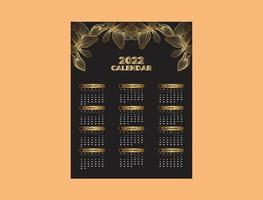 luxe 12 maanden wandkalender ontwerp vector