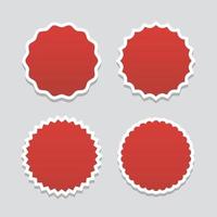 eenvoudige vlakke stijl vintage etiketten stickers badge starburst vectorafbeelding vector