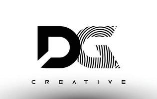 dg vingerafdruk zebra brief logo ontwerp. dg-logo met vingerafdruk creatief pictogram vector