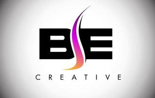 be letter logo-ontwerp met creatieve shoosh en moderne look vector