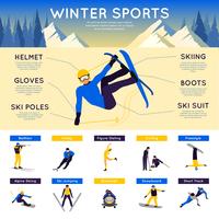 Wintersport Infographics vector