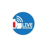 live webinar pictogram en symboolsjabloon vector