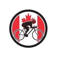 Canadese wielrenner mascotte retro stijl vector