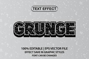 grunge 3d bewerkbaar teksteffect vector