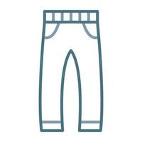 zakelijke broek lijn twee kleuren icoon vector