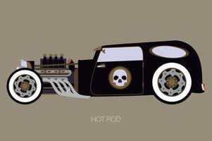 schedel hot rod vector